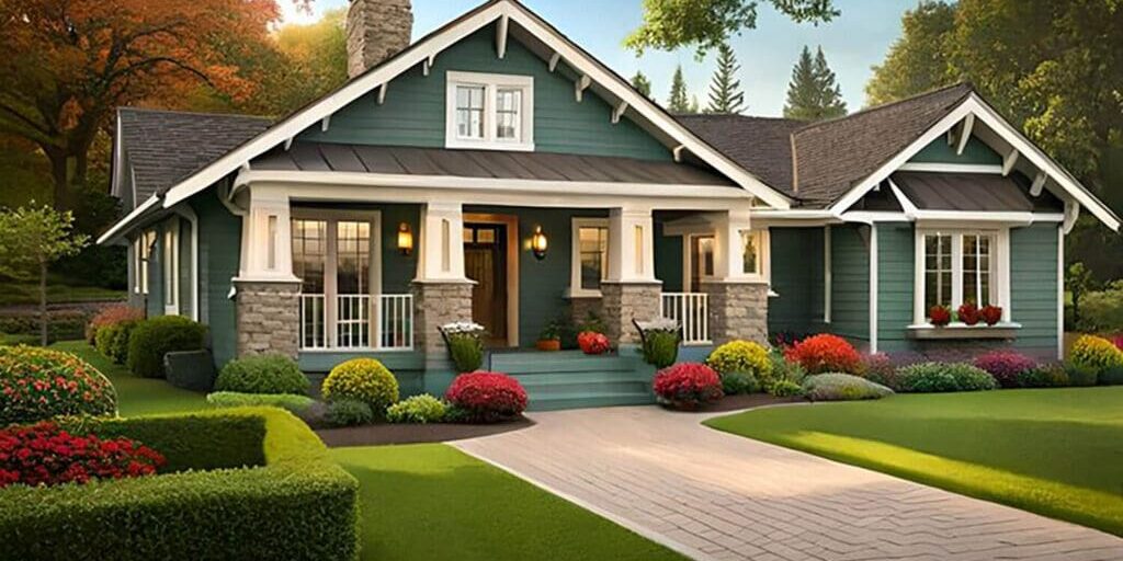 Freshly painted green home exterior during mild weather, illustrating the best time to schedule exterior painting in San Antonio